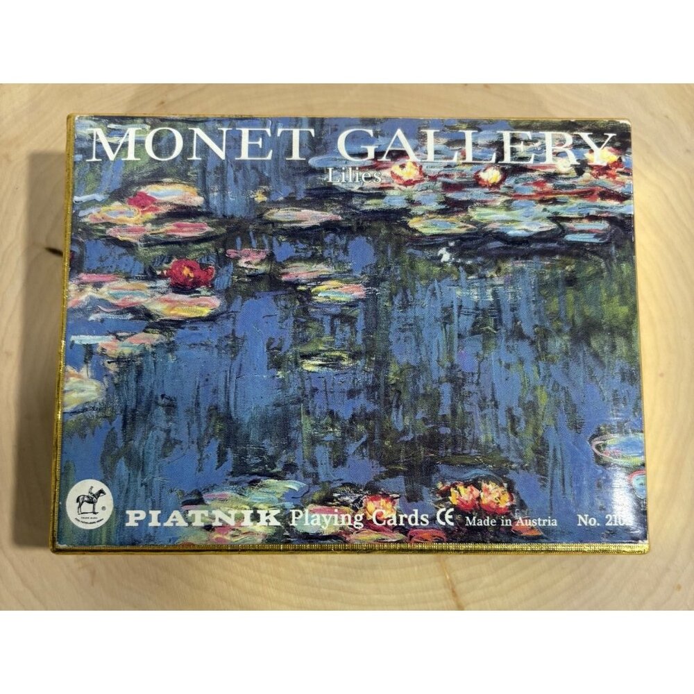 Monet Gallery Piatnik Playing Cards Vintage Gallery Lilies (Double Deck)